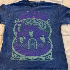 The Doors Distressed Blue Graphic T-Shirt